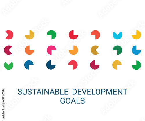 Cover. Sustainable Development Goals Colors. Vector Illustration