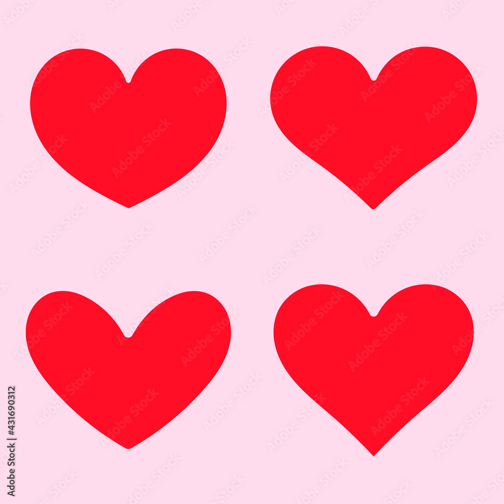 Vector illustrations, set of hearts, love designs. Unique shapes symbols. Doodle 3d collections, abstract drawing, modern style Vector illustrations, set of hearts, love designs. Unique shapes symbols. Doodle 3d collections, abstract drawing, modern style