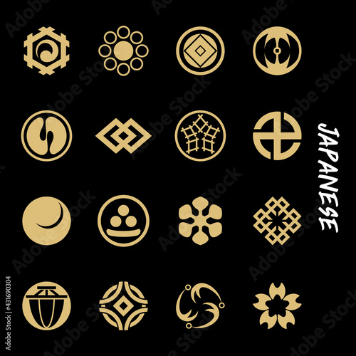 Traditional Japanese symbols and patterns