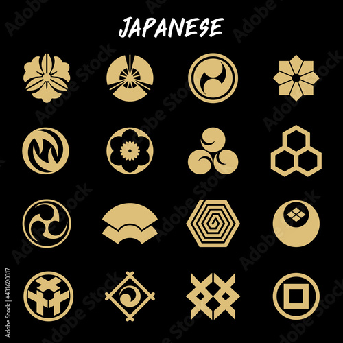 Traditional Japanese symbols and patterns