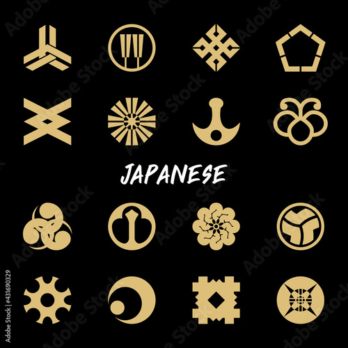 Traditional Japanese symbols and patterns