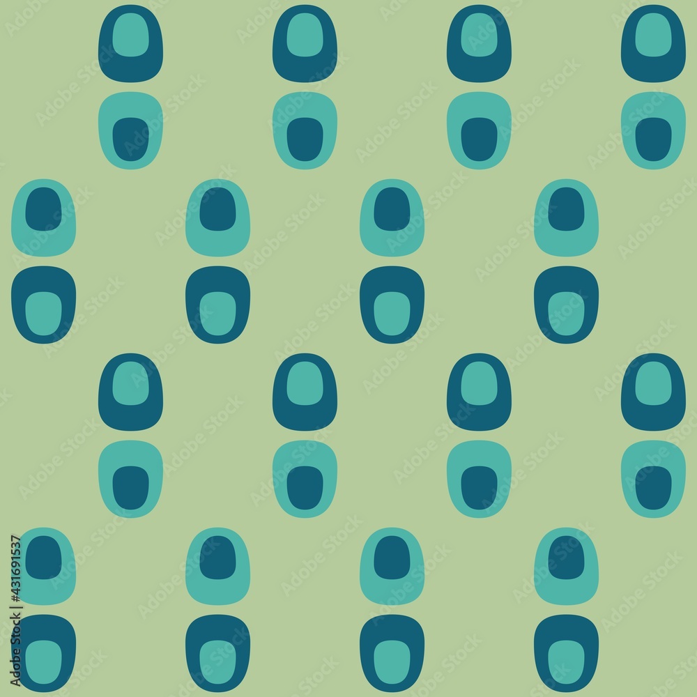 Rounded abstract seamless pattern - decorative accent for any surfaces.