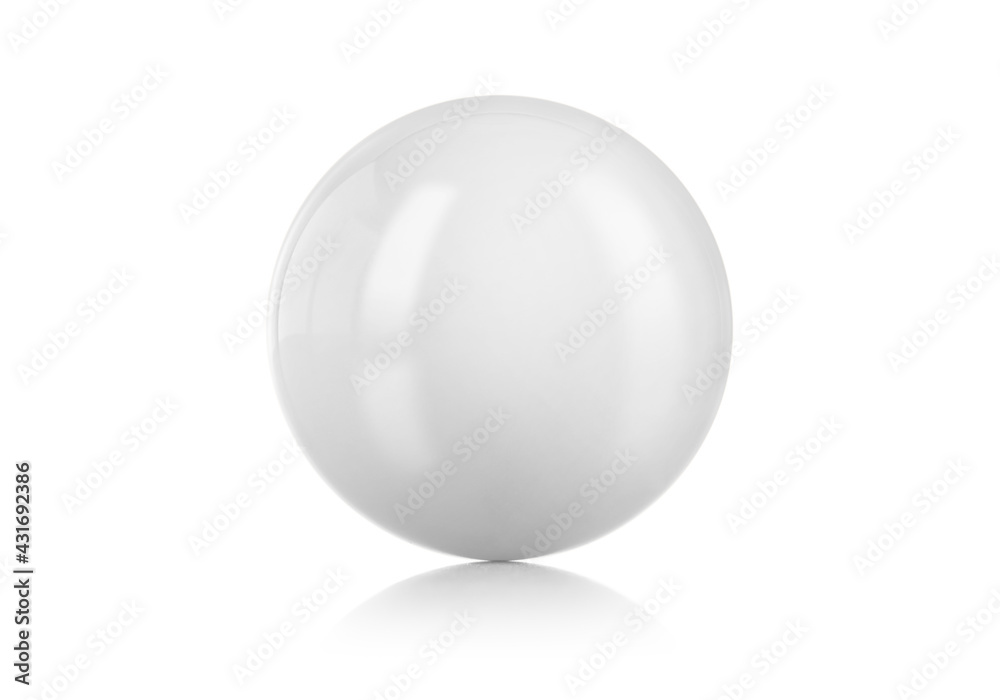 White ball, Snooker Ball on white background White ball, Snooker Ball on white background