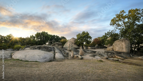 The Thracian sanctuary Begliktash or Beglik Tash, large megalithic rocks arranged in a certain way, located on the Bulgarian Black Sea coast near the town of Primorsko, Burgas, Bulgaria