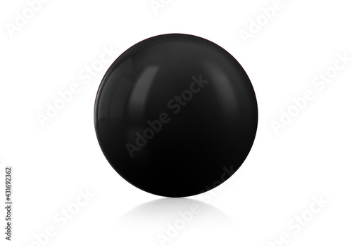 Black ball, Snooker Ball on white background