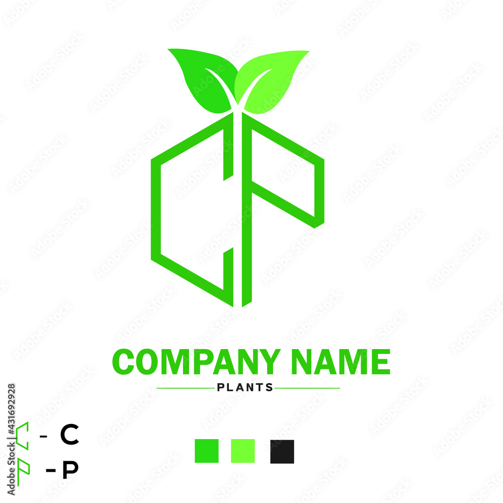 Letter C P eco leaves logo icon .letter c p joint logo design with leaf Letter C P eco leaves logo icon .letter c p joint logo design with leaf