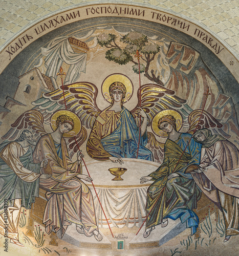 Icon Mosaic of the Holy Trinity