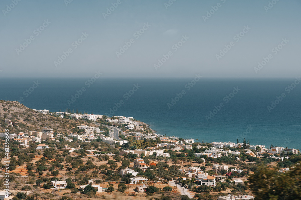 View of village in Santorini Greece