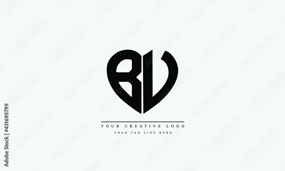 Premium Vector | Bv initials logo design initial letter logo creative  luxury logo template