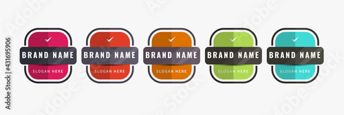 Business badge design template. Company logo badge set. Vector illustration.