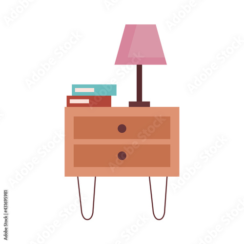 drawer with lamp