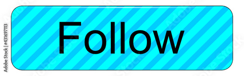 Follow Button on white backround - illustration