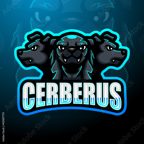 Cerberus mascot esport logo design