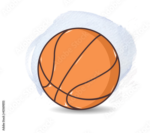 basketball ball isolated on white background
