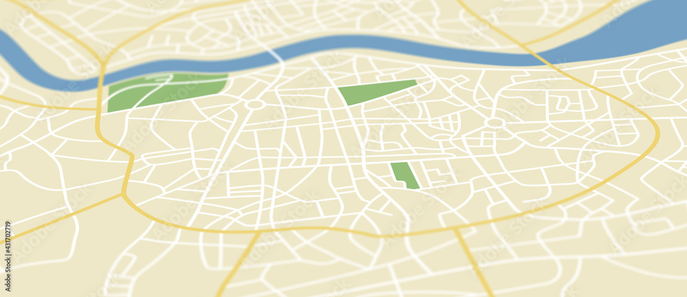Naklejka premium A generic city map illustration