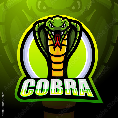 Cobra mascot esport logo design