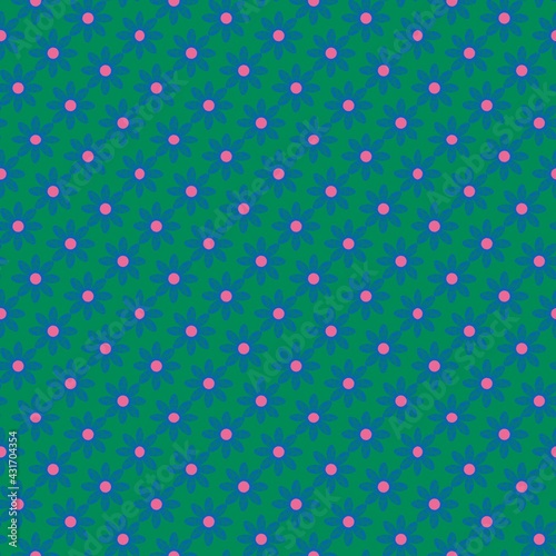 Repeat pattern print background with little flowers