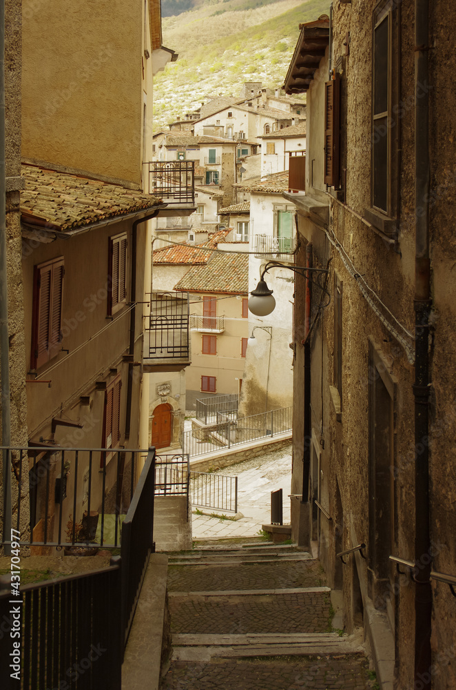View of the ancient village of Scanno - Abruzzo - Italy.
