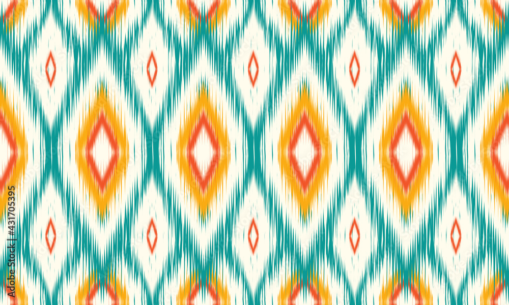 Abstract ethnic ikat chevron pattern background. ,carpet,wallpaper,clothing,wrapping,Batik,fabric,Vector illustration.embroidery style.