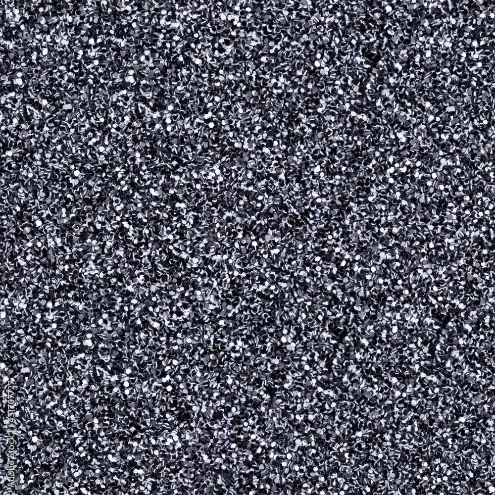 Elegant black, white glitter, sparkle confetti texture. Christmas abstract background, seamless pattern.