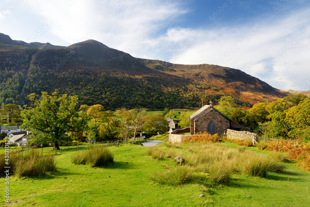 Small picturesque Church of St James is situated above the village of Buttermere at the junction of Honister and Newlands passes.