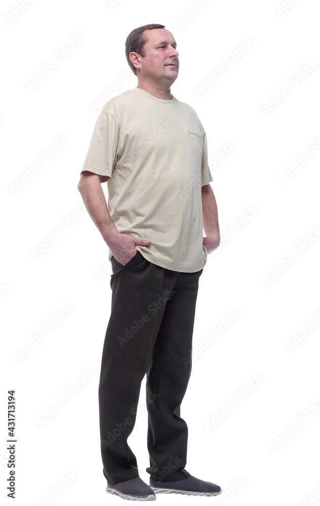 in full growth. casual mature man in comfortable clothes. in full growth. casual mature man in comfortable clothes.