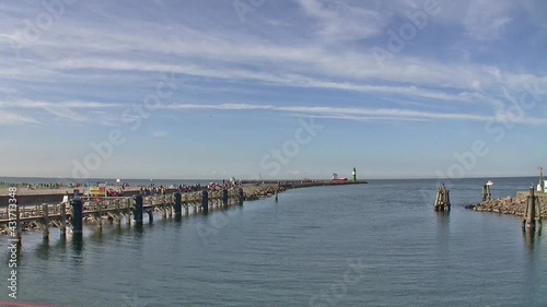 Leaving Warnemünde by Ship