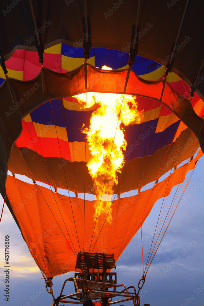 Obraz premium Hot Air Balloon top view