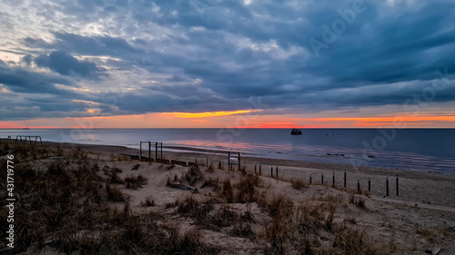 landscape with sea sunset on beach © Eva