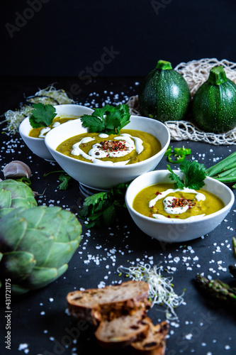 Vegetables green soup