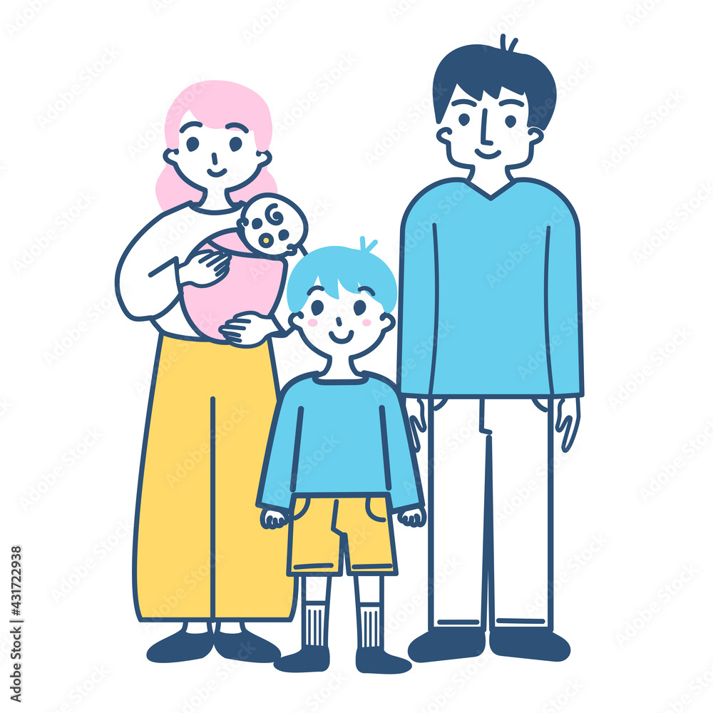 4人家族 イラスト 4人家族 イラスト