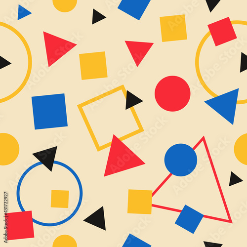 Abstract vector seamless pattern. Abstract contemporary modern trendy illustration. Geometric design