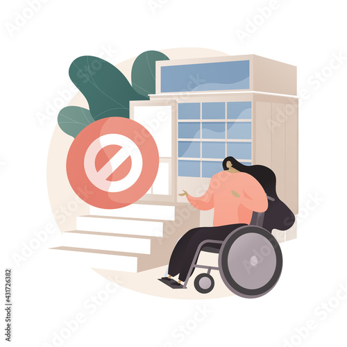 Inaccessible environments abstract concept vector illustration.