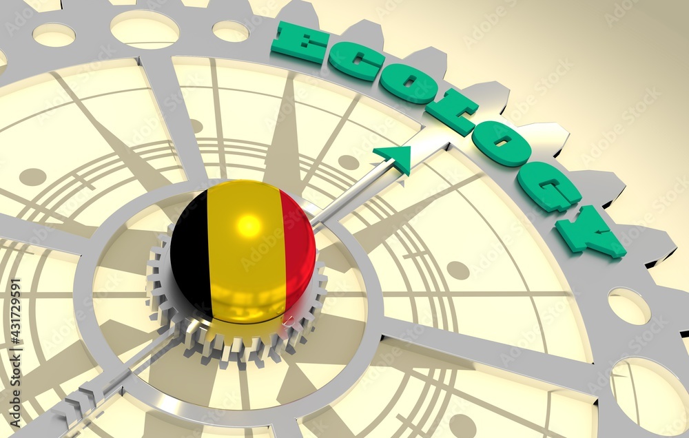 National government and ecology. Earth Day concept. 3D illustration National government and ecology. Earth Day concept. 3D illustration