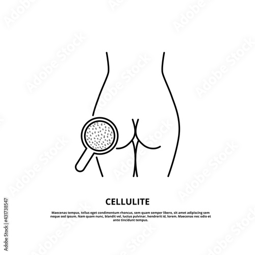 Cellulite icon editable stroke vector