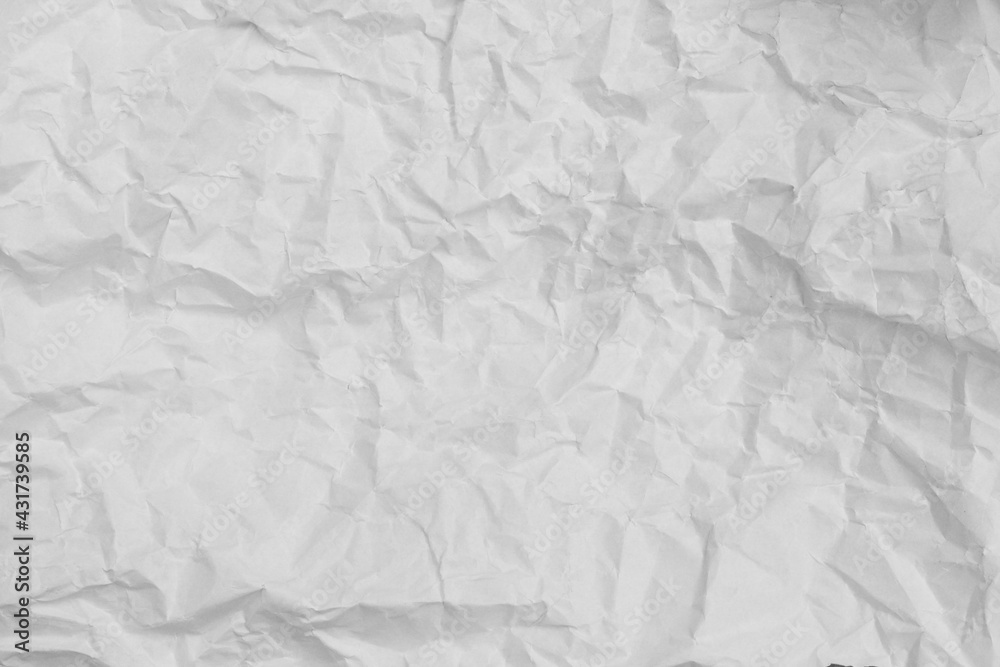 Naklejka premium White Paper texture Crumpled Paper Top view.