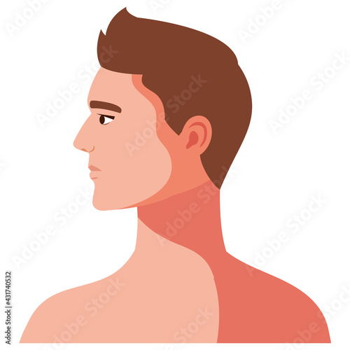 profile man shirtless