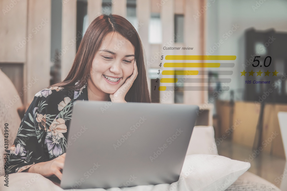 Customer review good rating concept, customer review by five star feedback, positive customer feedback testimonial. Customer review good rating concept, customer review by five star feedback, positive customer feedback testimonial.