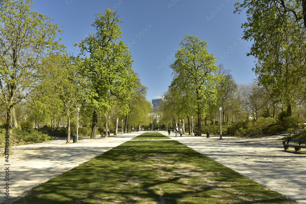 Le Parc Royal à Bruxelles pendant la période du confinement anti-COVID 