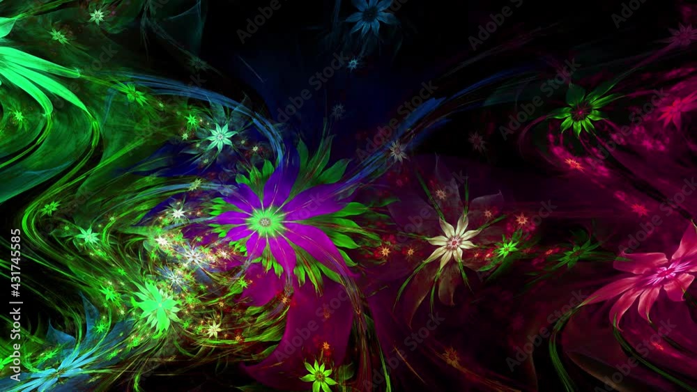Psychedelic wavy and rippling mesmerizing color changing abstract fractal background with intricate changing and twisting large space flower in vivid glowing colors Psychedelic wavy and rippling mesmerizing color changing abstract fractal background with intricate changing and twisting large space flower in vivid glowing colors