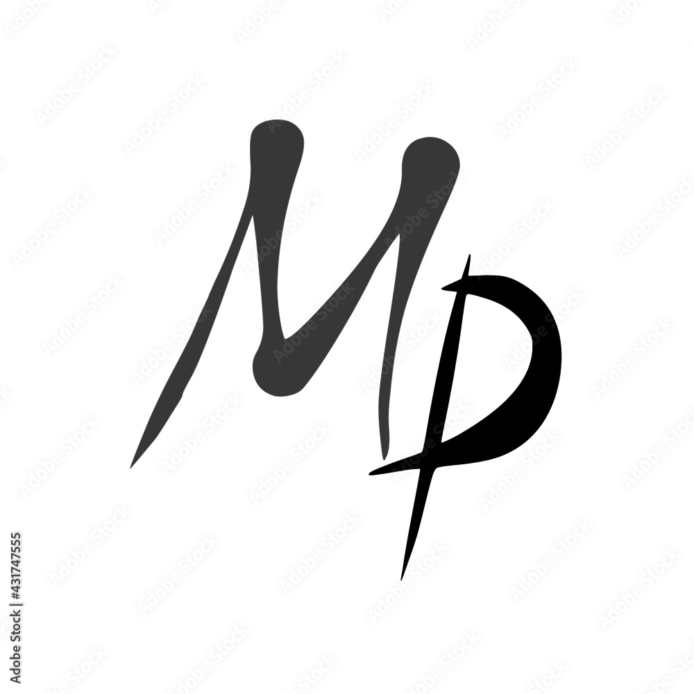 Mp initial handwritten logo for identity Mp initial handwritten logo for identity