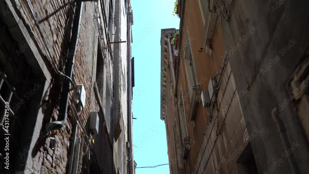 Venice, Italy - Walking through the less touristy streets of the lagoon city Venice, Italy - Walking through the less touristy streets of the lagoon city