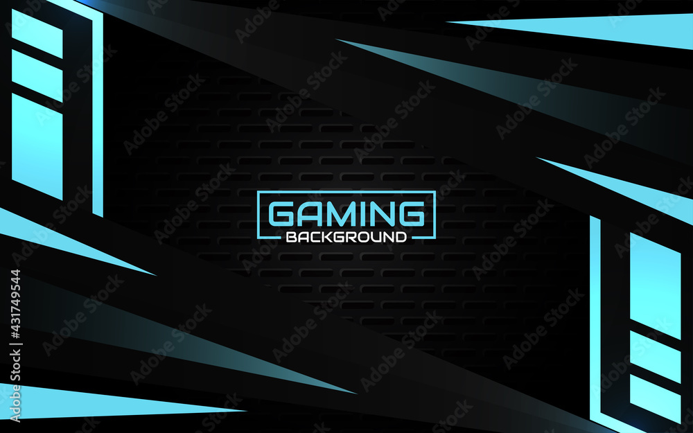 Abstract futuristic light blue gaming background with modern esport shapes. Vector design template technology concept can use element game banner, sport poster, cyber wallpaper, web, advertising