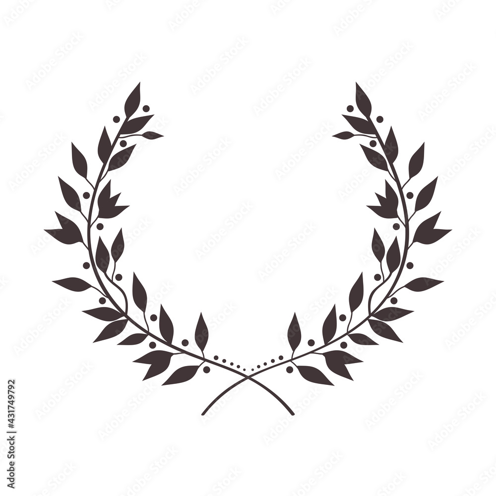 laurel wreath crossed laurel wreath crossed