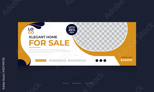 elegant home sale facebook cover template real street social media cover web design
