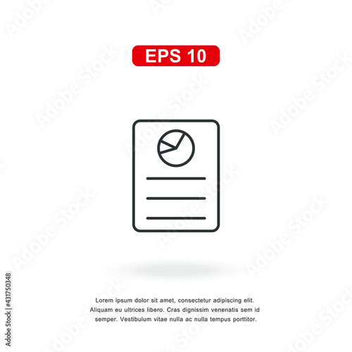 web icon document sign isolated on white background. Simple vector illustration.