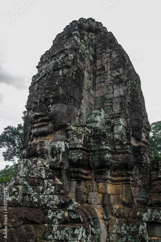 Sculpture in Ancient Buddhist Temple in Asia