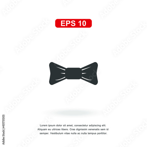 web icon bow tie sign isolated on white background. Simple vector illustration.