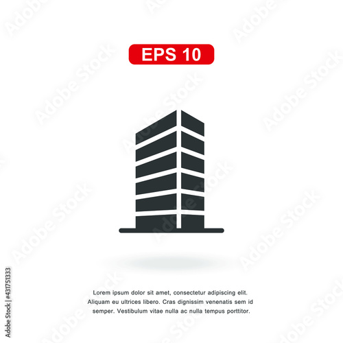 web icon Building and real estate city sign isolated on white background. Simple vector illustration.