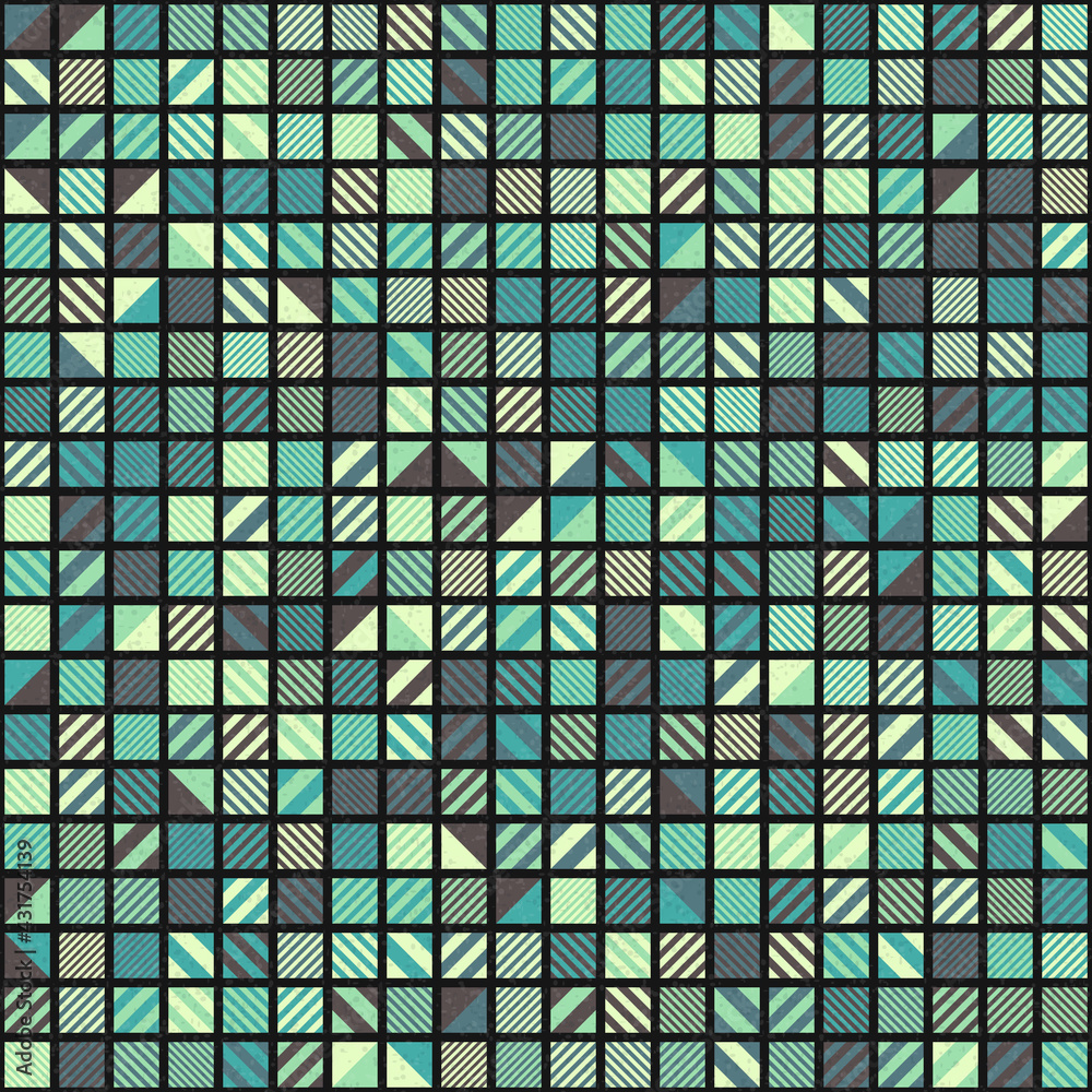 Fototapeta premium Abstract Geometric Pattern generative computational art illustration